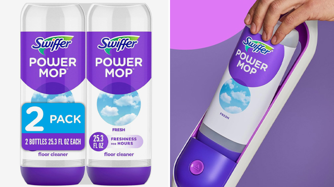 Swiffer PowerMop Floor Cleaning Solution 2 Pack