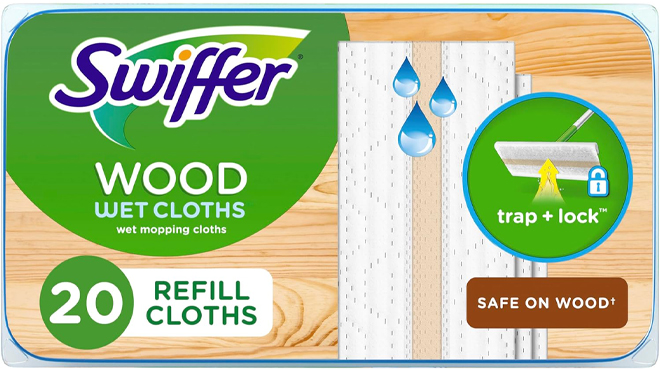 Swiffer Sweeper 20 Count Wood Floor Wet Mopping Cloths