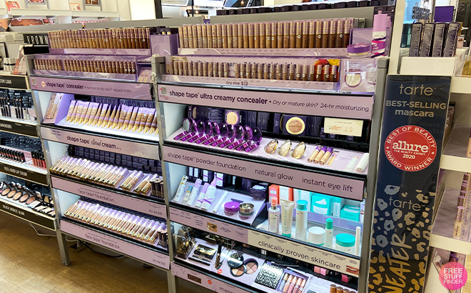 Tarte Cosmetics on Shelves at a Store Overview