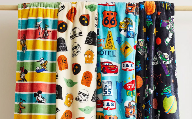 The Big One Disneys Oversized Supersoft Printed Plush Throws