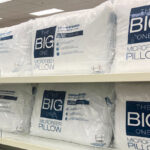 The Big One Microfiber Pillows on Shelves