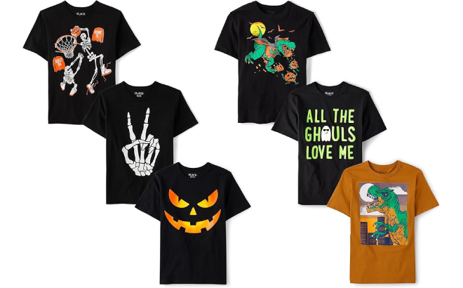 The Childrens Place Boys Halloween Graphic Tees