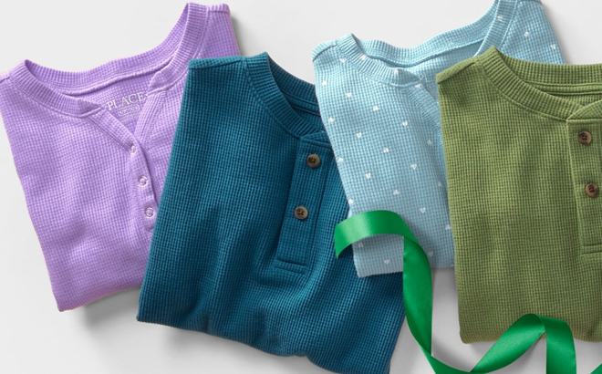 The Childrens Place Thermal Tops in Various Colors