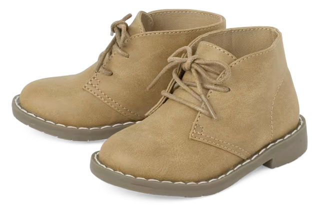 The Childrens Place Toddler Boys Lace Up Boots Tan