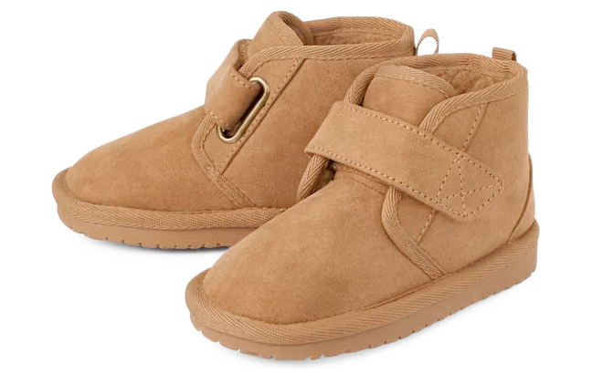 The Childrens Place Toddler Boys Teddy Boots Tan