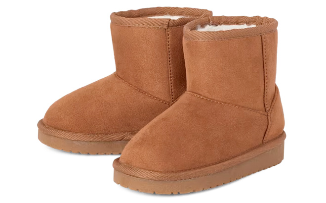 The Childrens Place Toddler Girls Mid Teddy Boots Tan