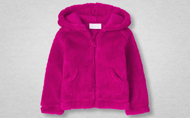 The Childrens Place Toddler Girls Sherpa Hoodie