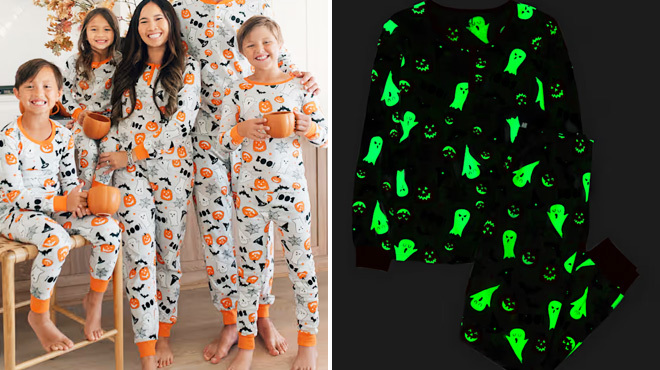 The Childrens Place Womens Matching Family Glow Halloween Pajamas