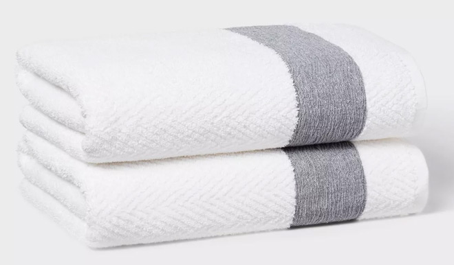 Threshold 2 Piece Traditional Oversized Towel Set