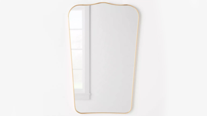 Threshold Metal Curved Gold Top Mirror