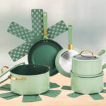 Thyme Table Granite 12 Piece Cookware Set Non Stick Green