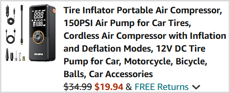 Tire Inflator Checkout