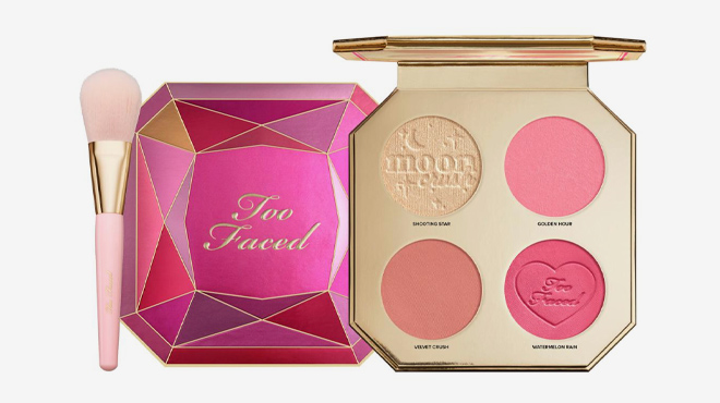 Too Faced Jewel Crush Blush and Highlighter Palette with Brush 2