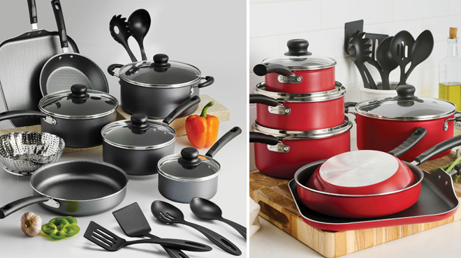 Tramontina 18 Piece Cookware Set in Two Colors