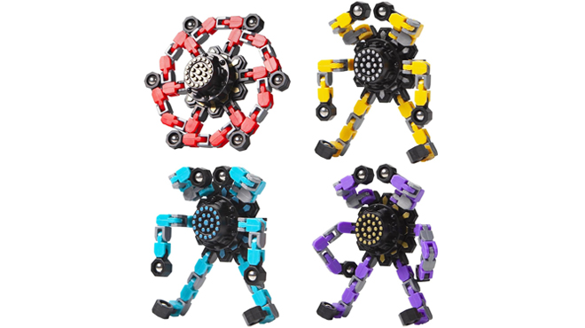 Transformable Fidget Spinners 4 Pack