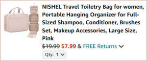 Travel Toiletry Bag at Checkout 1