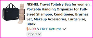 Travel Toiletry Bag at Checkout