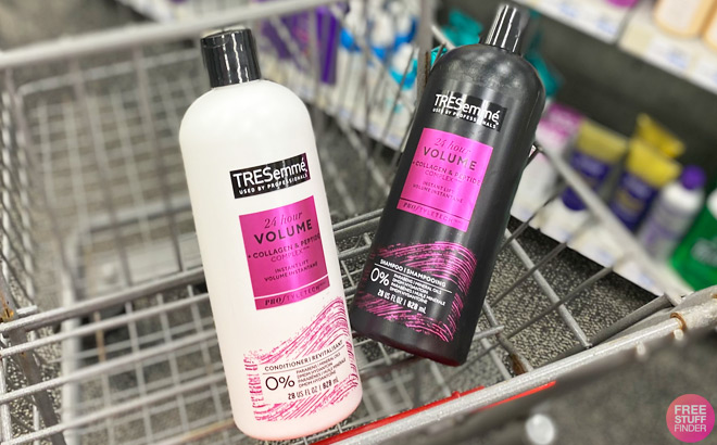 Tresemme Shampoo and Condtioner in a Shopping Cart