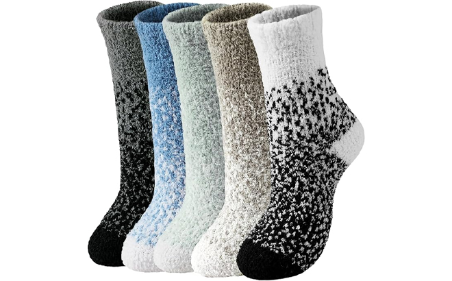 Trifabricy Fuzzy Socks for Women in Five Colors