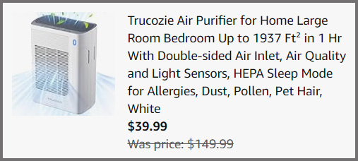 Trucozie Air Purifier Summary