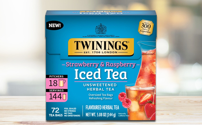 Twinning New Strawberry Raspberry Herbal Iced Tea