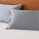 Two Netcken Satin Pillowcases in Light Grey