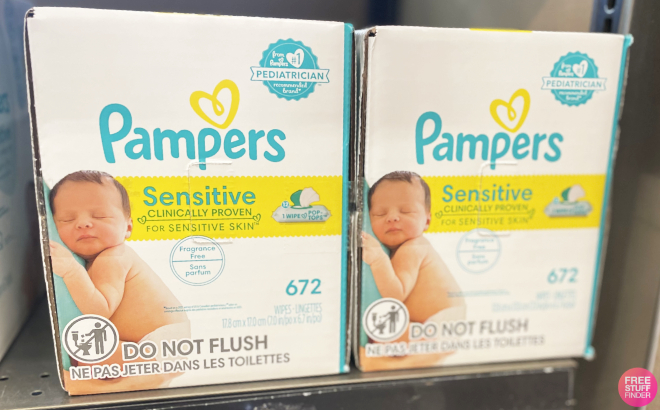 Two Pampers 672 Count Baby Wipes