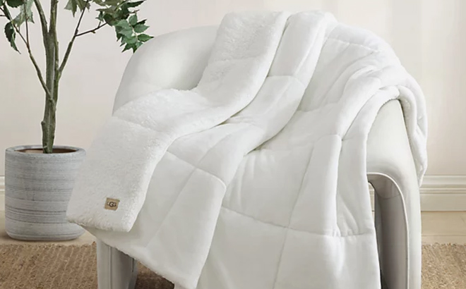 UGG Avery Plush to Fleece Reversible Throw