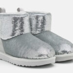 UGG Classic Mini Mirror Ball Womens Boots in Silver Color