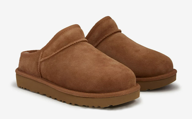 UGG Classic Suede Slippers in Chestnut