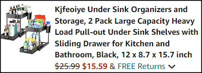 Under Sink Organizer and Storage Checkout