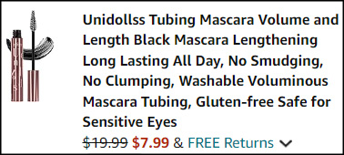 Unidollss Tubing Mascara Checkout