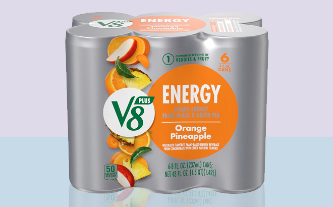 V8 ENERGY Orange Pineapple Energy Drink Made with Real Vegetable and Fruit Juices