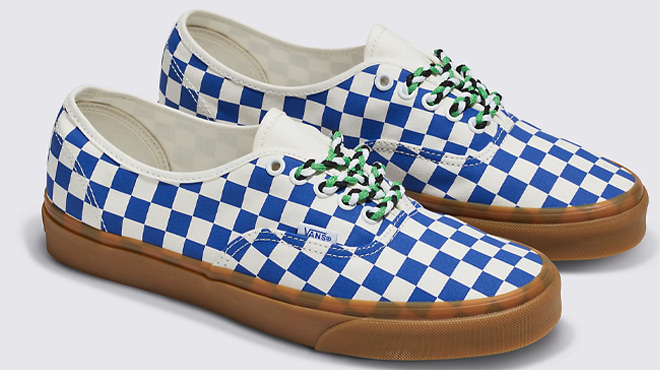 VANS Authentic Checkerboard Shoes in Blue