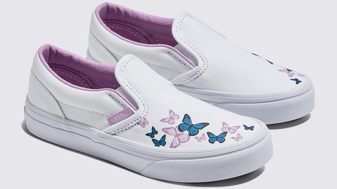 VANS Kids Butterfly Kisses Classic Slip On Shoes