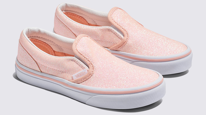 VANS Kids Classic Slip On Glitter Shoes