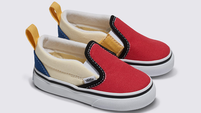 VANS Toddler Classic Slip On V Color Block Shoes