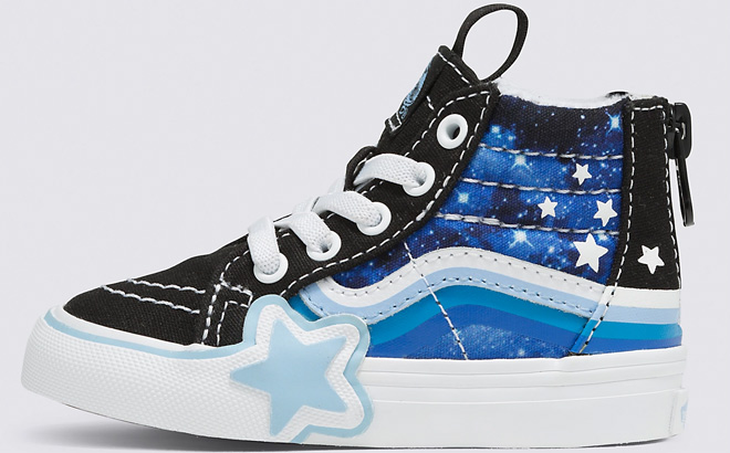 VANS Toddler Sk8 Hi Zip Star Shoes Blue