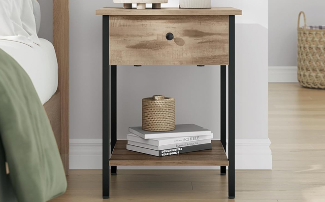 Vasagle Nightstand Table with Drawer