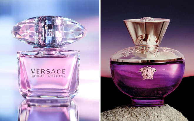 Versace Bright Crystal and Dylan Purple Perfume