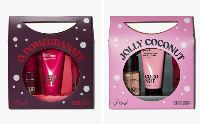 Victorias Secret O Pomegranate and Jolly Coconut Body Care Gift Sets 