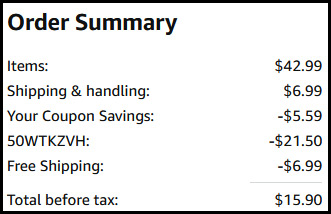 Vitafit Smart Body Fat Weight Scale Order Summary