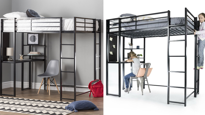 Viv Rae Larrick Loft Bed with Bookcase