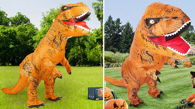 Viwzon Halloween Inflatable T Rex Costume