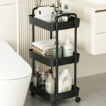 Vtopmart 3 Tier Rolling Cart in Bathroom