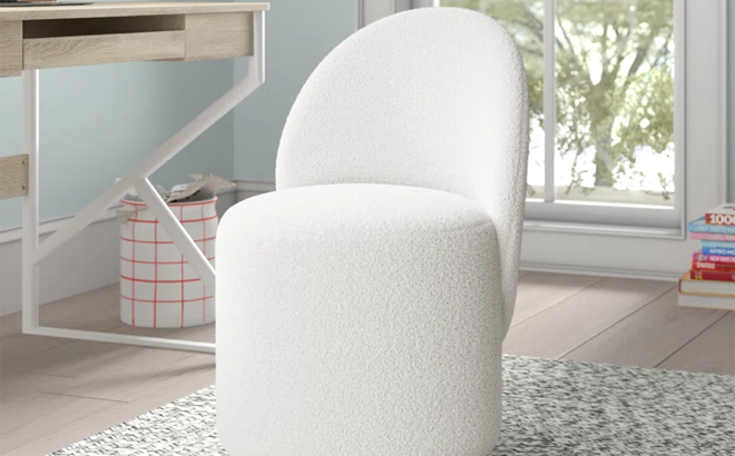 Wade Logan Annielise Upholstered Swivel Barrel Chair