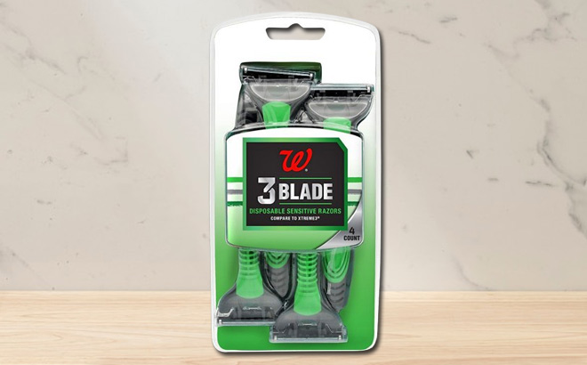 Walgreens Mens Triple Blade sensitive Razors 4 Pack