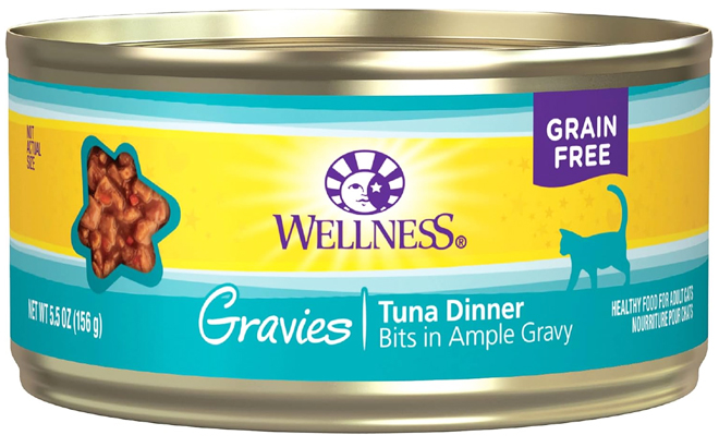 Wellness Gravies Wet Canned Cat Food Tuna Dinner Variety