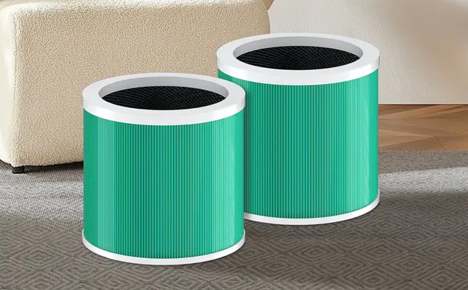 Whisper Quiet 2 Pack Air Purifiers in Green