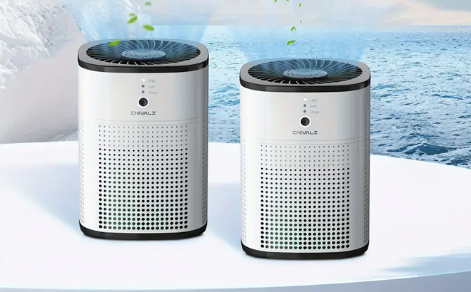 Whisper Quiet 2 Pack Air Purifiers in White